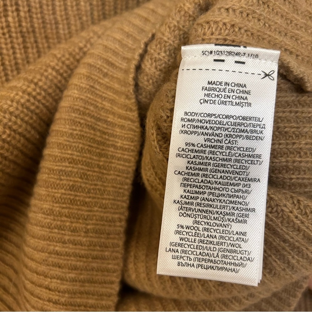 Ralph Lauren Cashmere-Wool Half-Zip Sweater in COLLECTION CAMEL MELANGE Size M - Picture 5 of 8